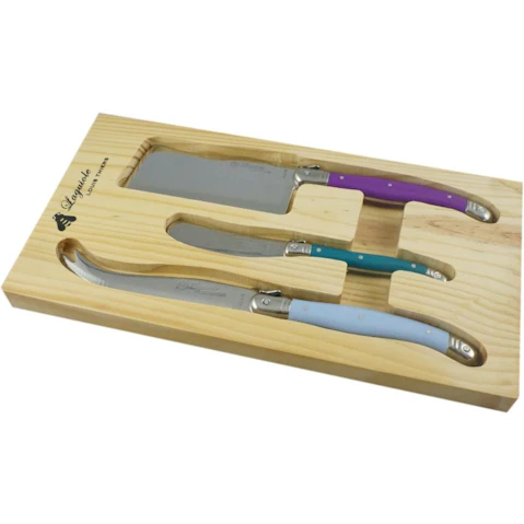 Laguiole by Louis Thiers 3 Piece Cheese Knives Set - Multi-Cool