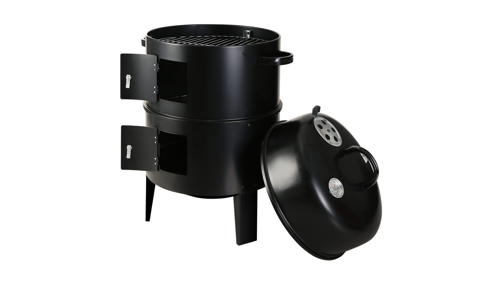 Grillz 3-in-1 BBQ Grill Charcoal Smoker