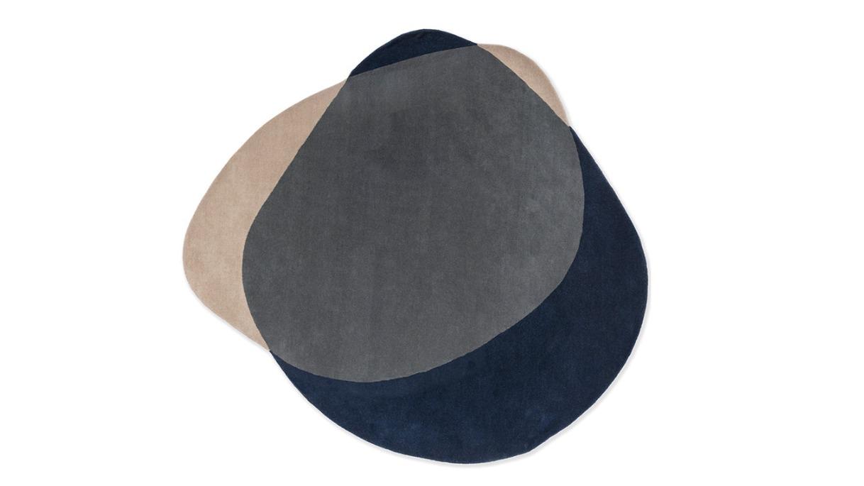Brink and Campman 087608 Element Arp Blue Rug - 175 x 160cm