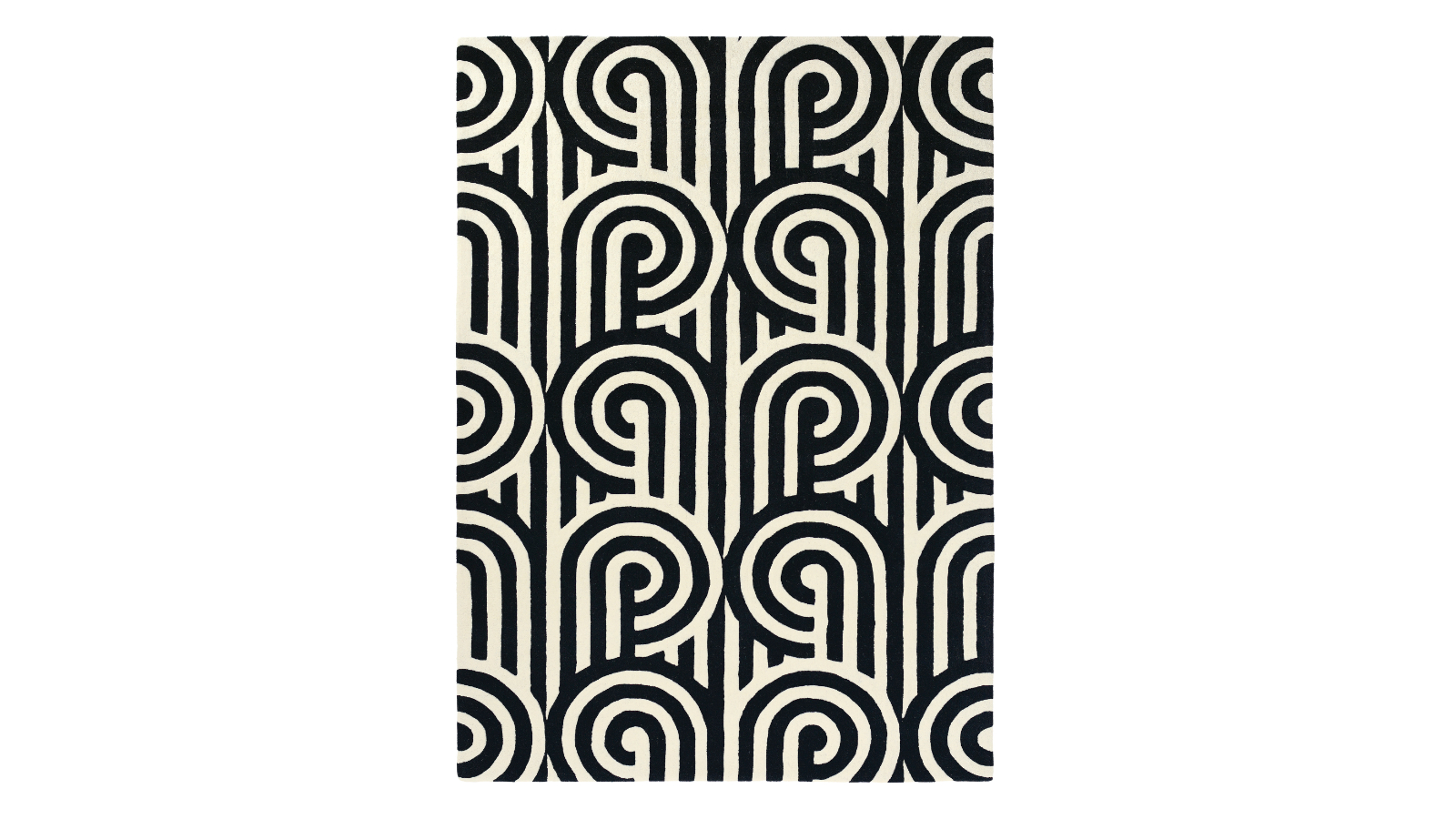 Florence Broadhurst Turnabouts Black 039205 Rug
