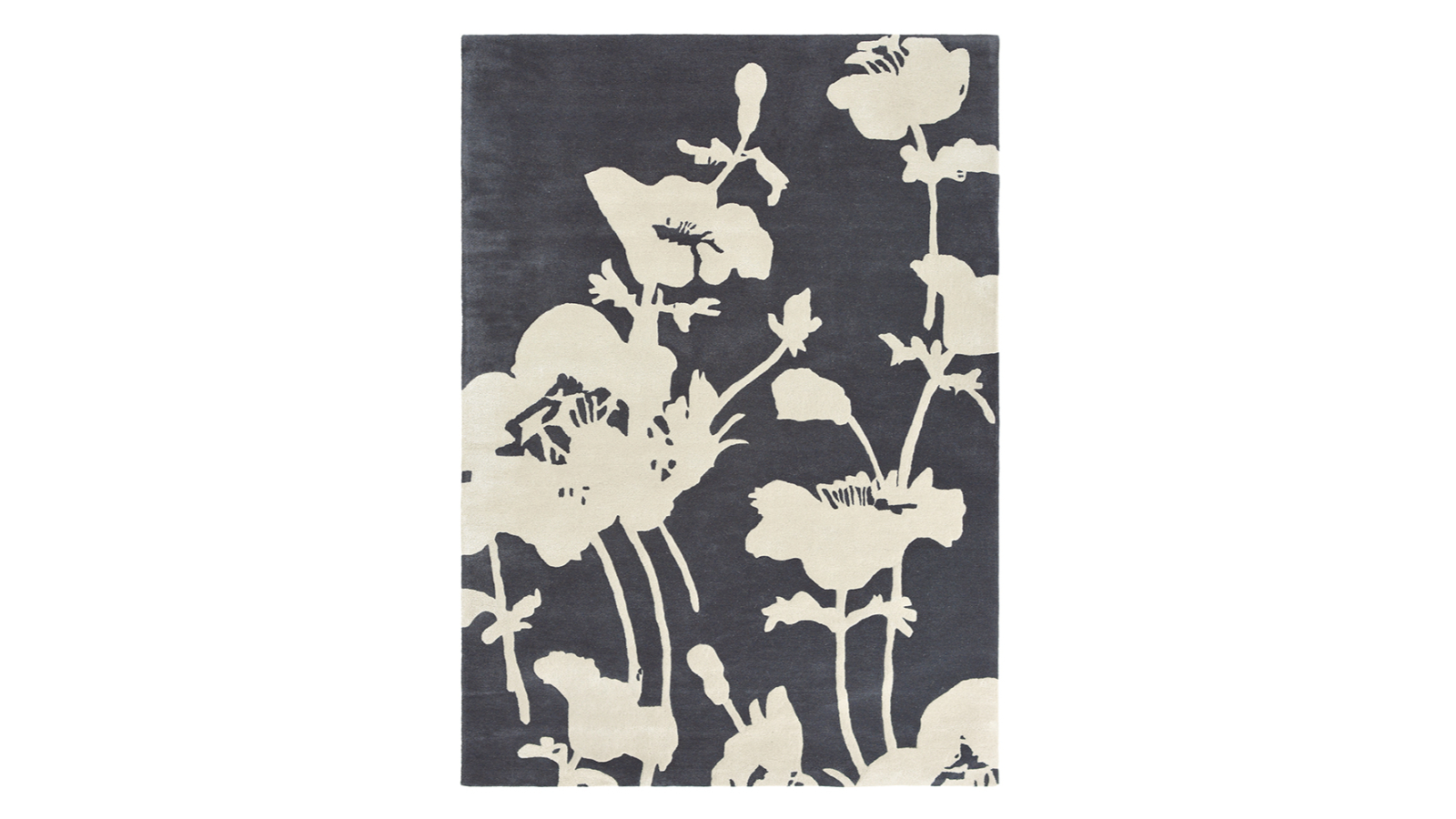 Florence Broadhurst Floral 300 Charcoal Rug