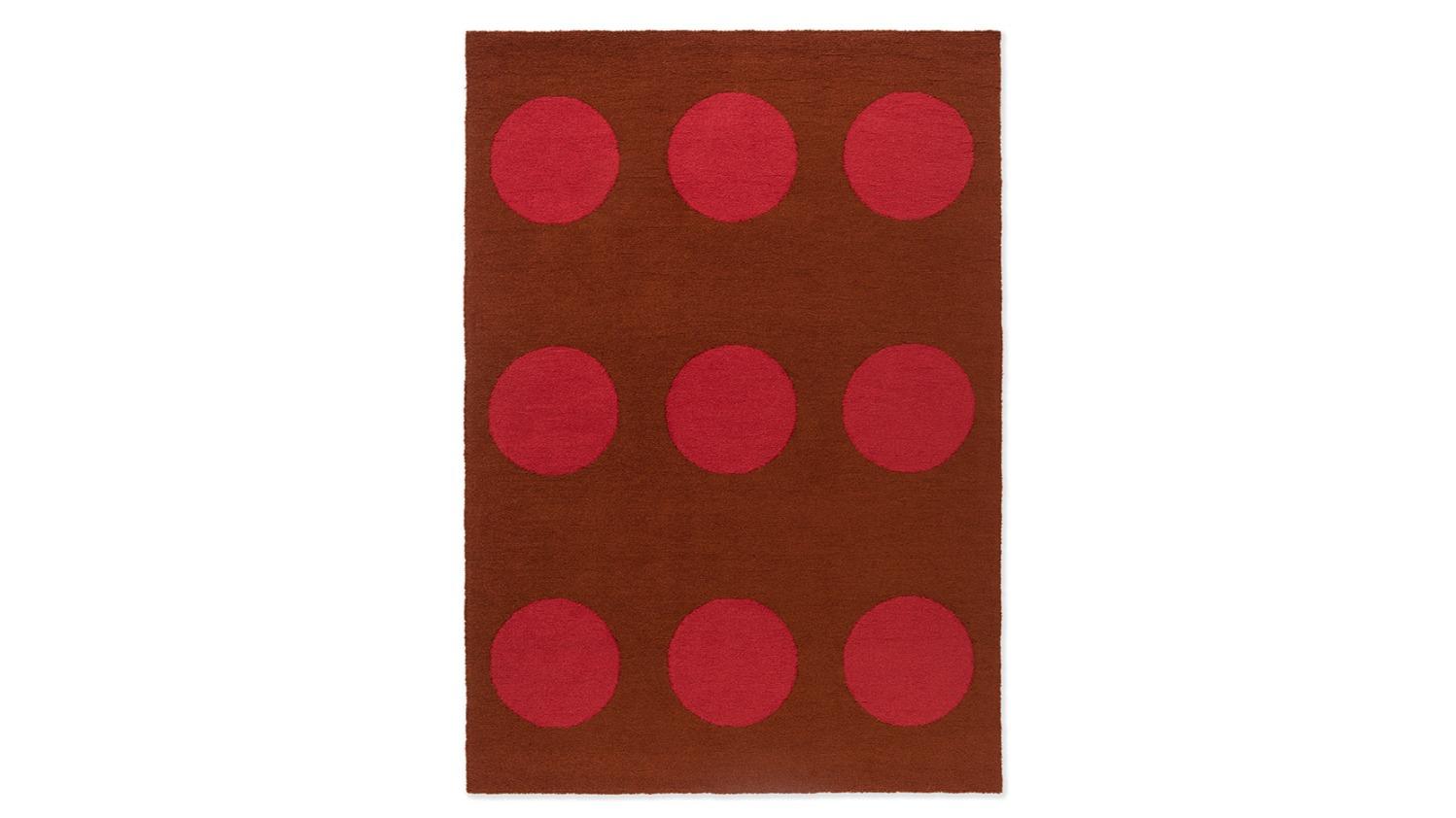 Brink and Campman 495800 Habitat Festival Dots Red Outdoor Rugs
