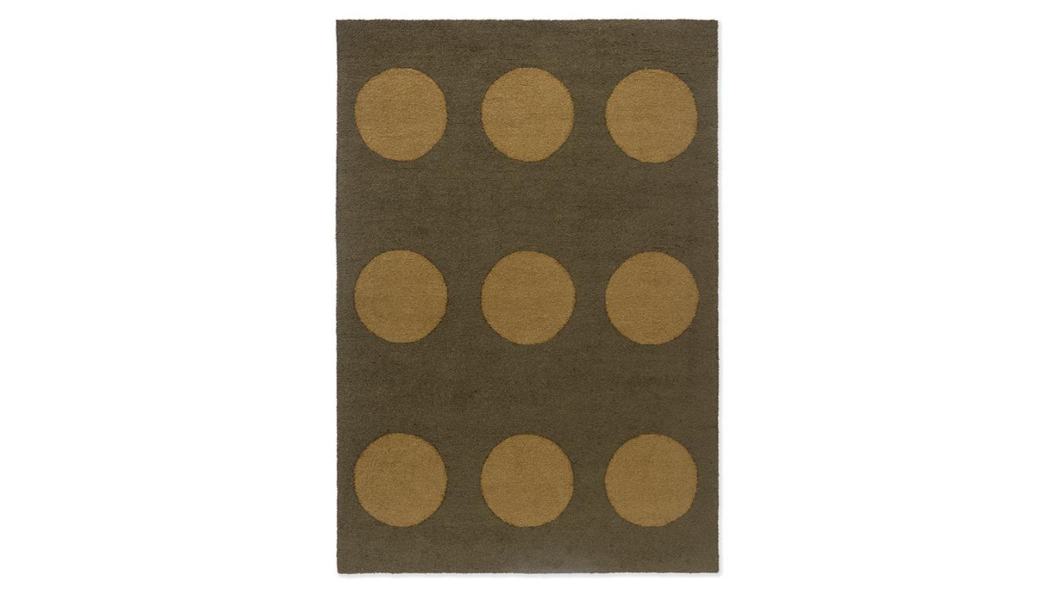 Brink and Campman 495817 Habitat Festival Dots Olive Green Outdoor Rugs