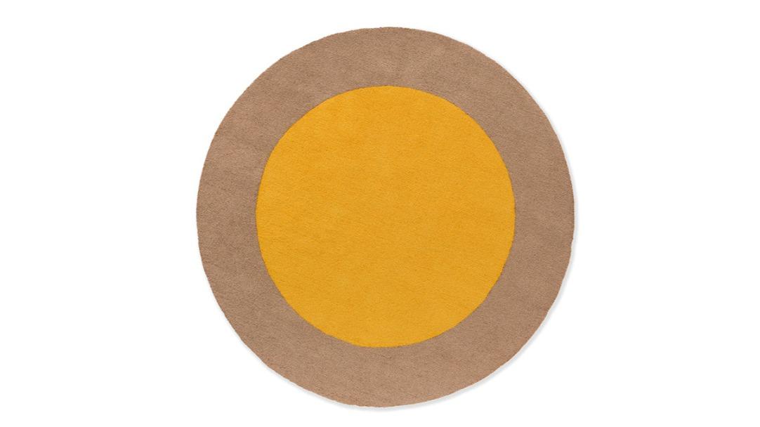 Brink and Campman 496306 Habitat Festival Round Yellow Outdoor Rugs
