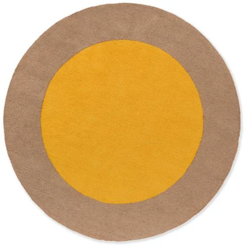 Brink and Campman 496306 Habitat Festival Round Yellow Outdoor Rugs
