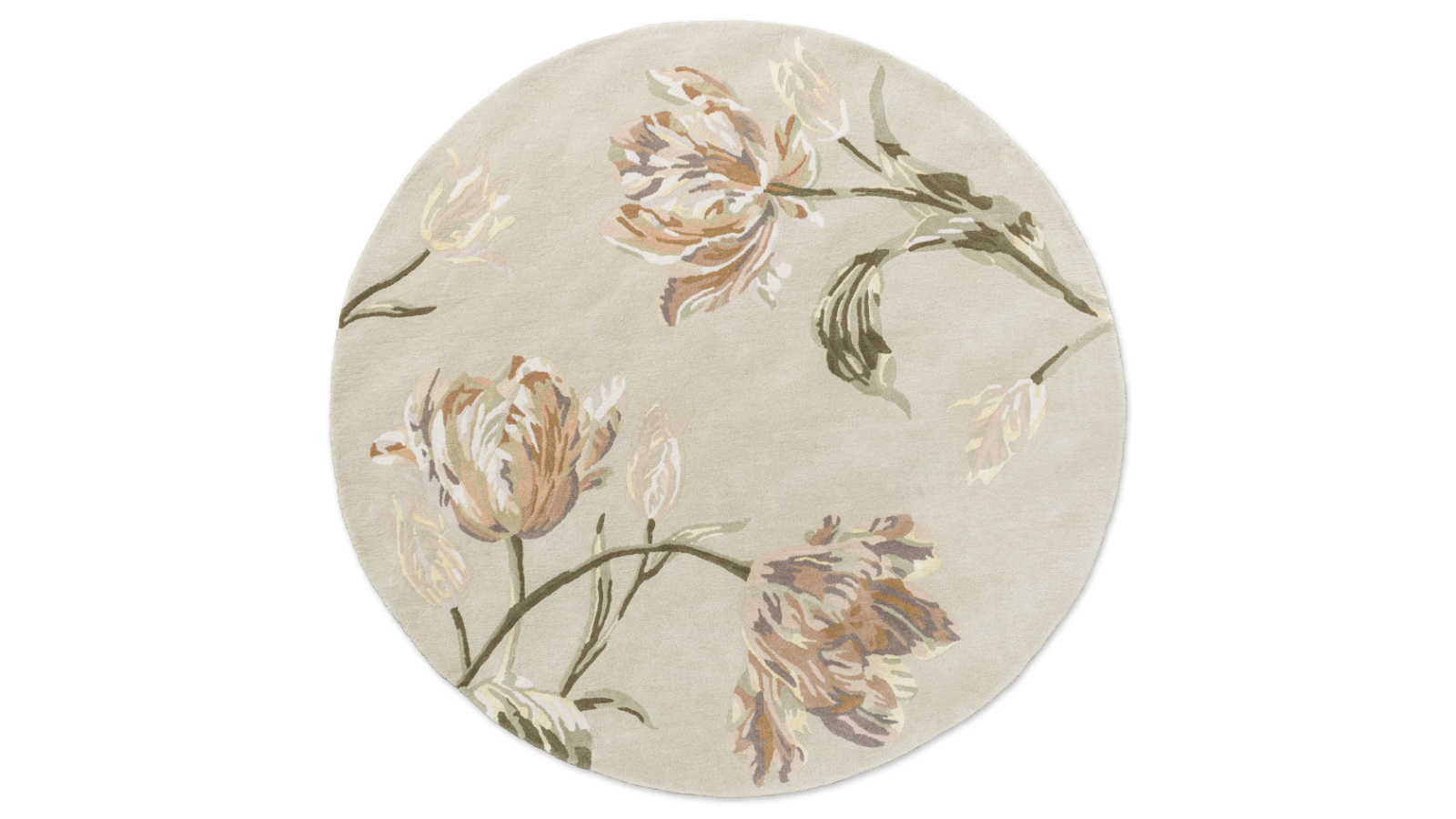 Laura Ashley Gosford Natural/Sage Green 081307 Round Rug