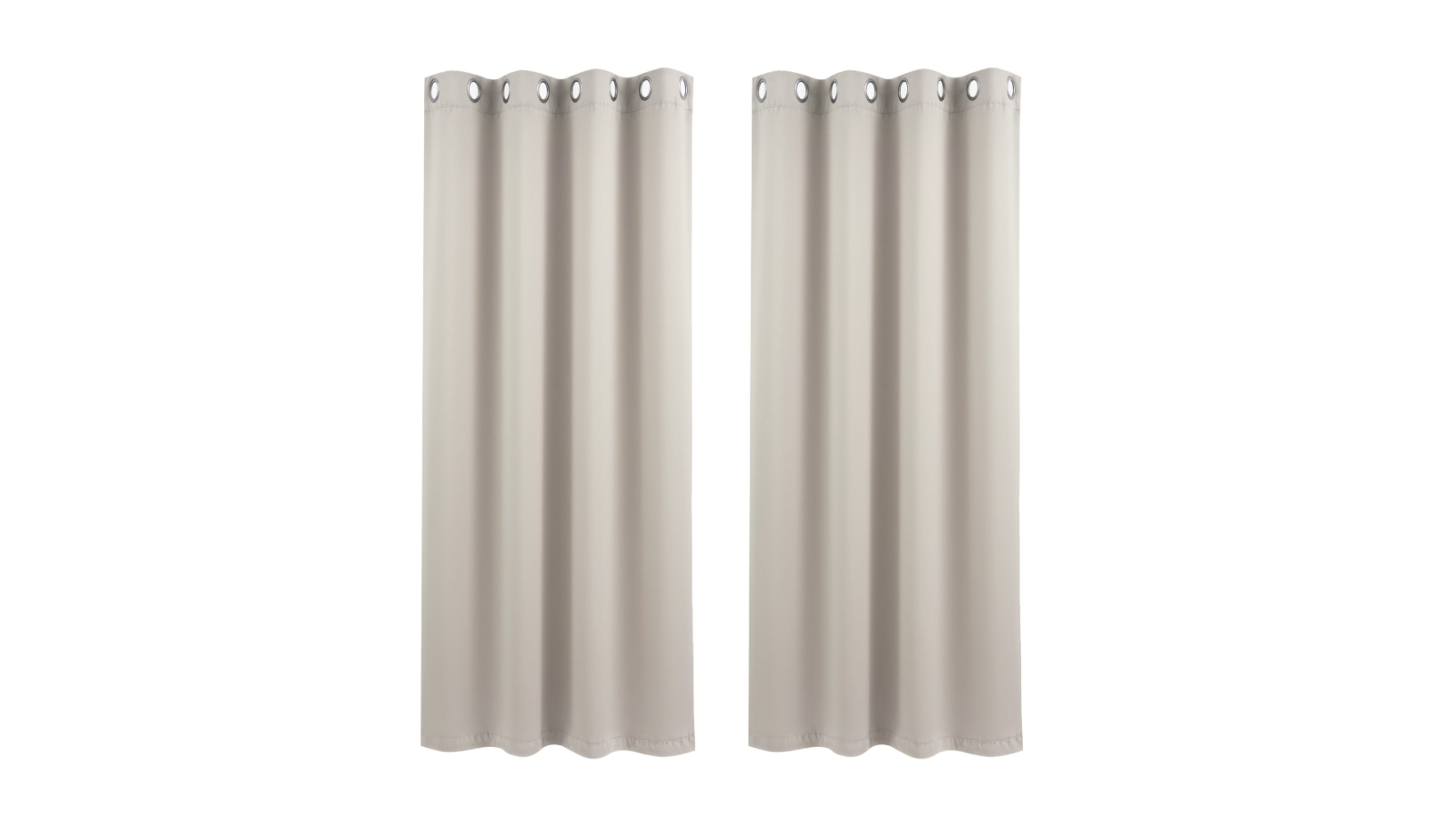 Artiss Set of 2 Thermal Insulated Eyelet Drapes 132 x 160cm Blockout Curtains - Beige
