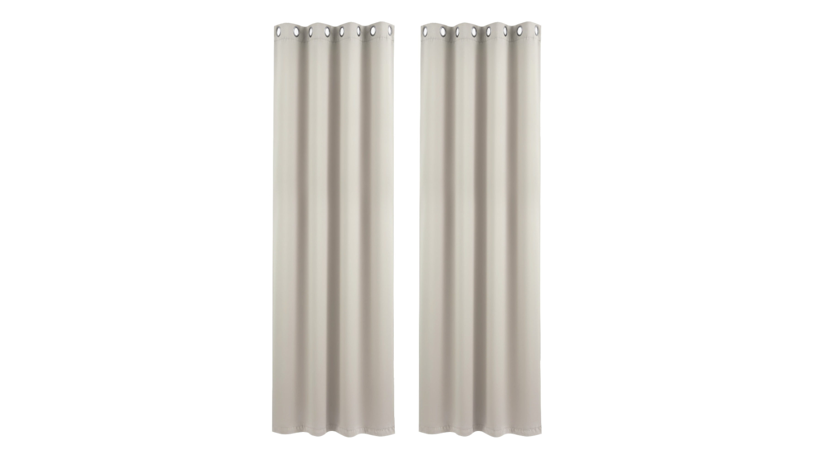 Artiss Set of 2 132 x 213cm Thermal Insulated Eyelet Drapes Blockout Curtain - Beige