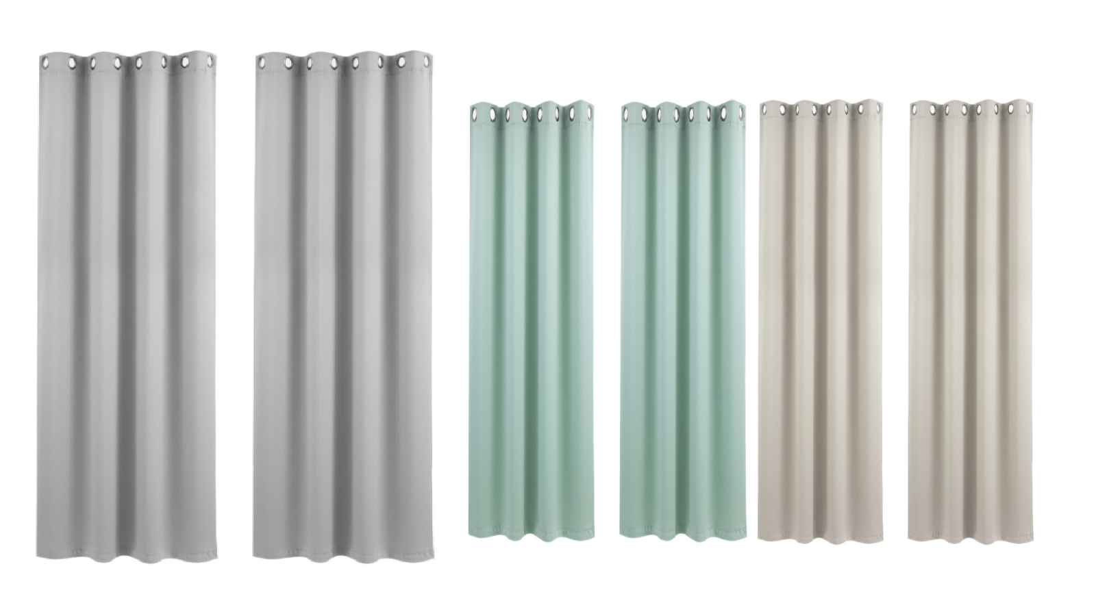 Artiss Set of 2 132 x 213cm Thermal Insulated Eyelet Drapes Blockout Curtain