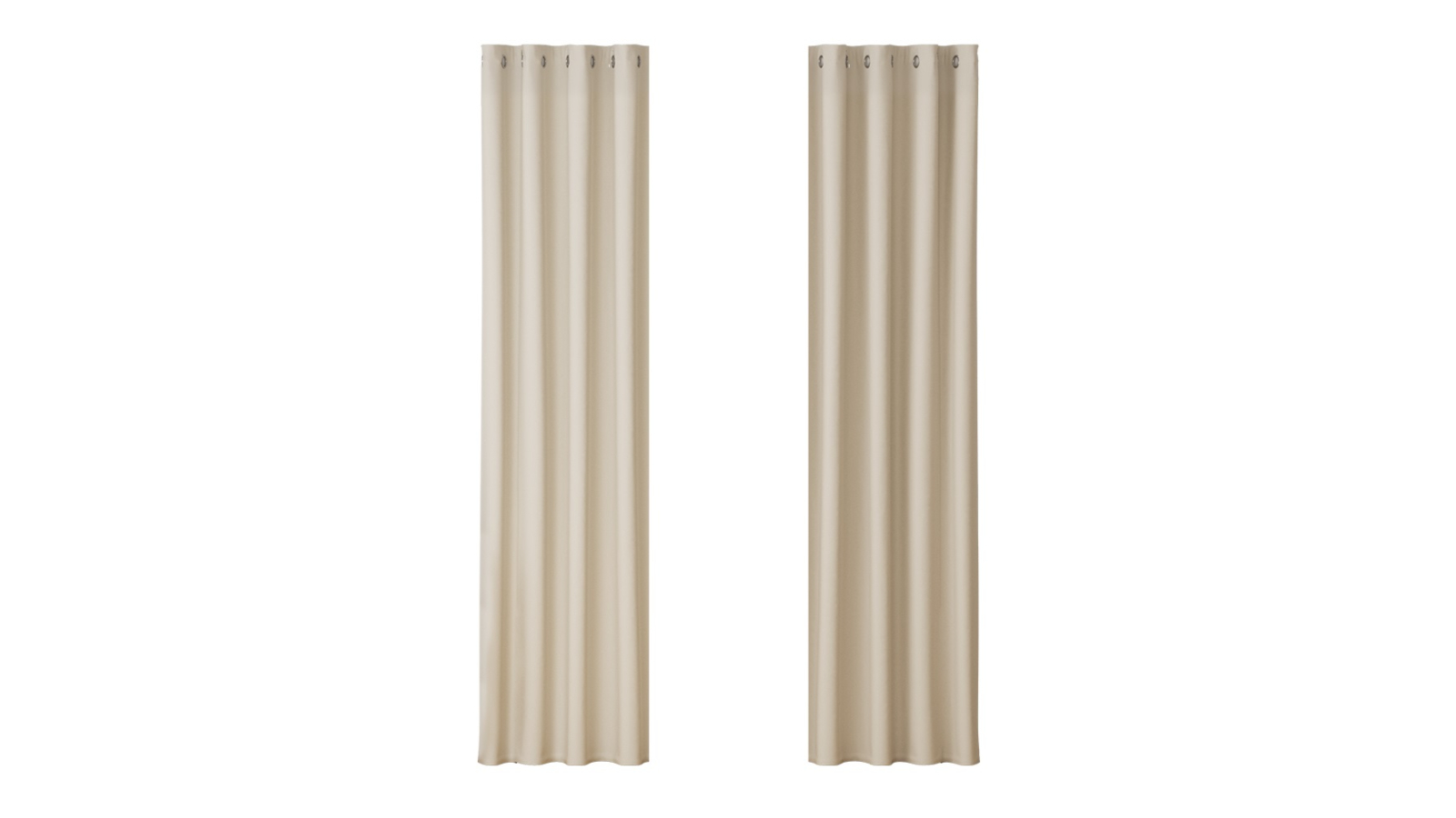Artiss 2 Panel 140 x 230cm Eyelet Blockout Curtain - Beige