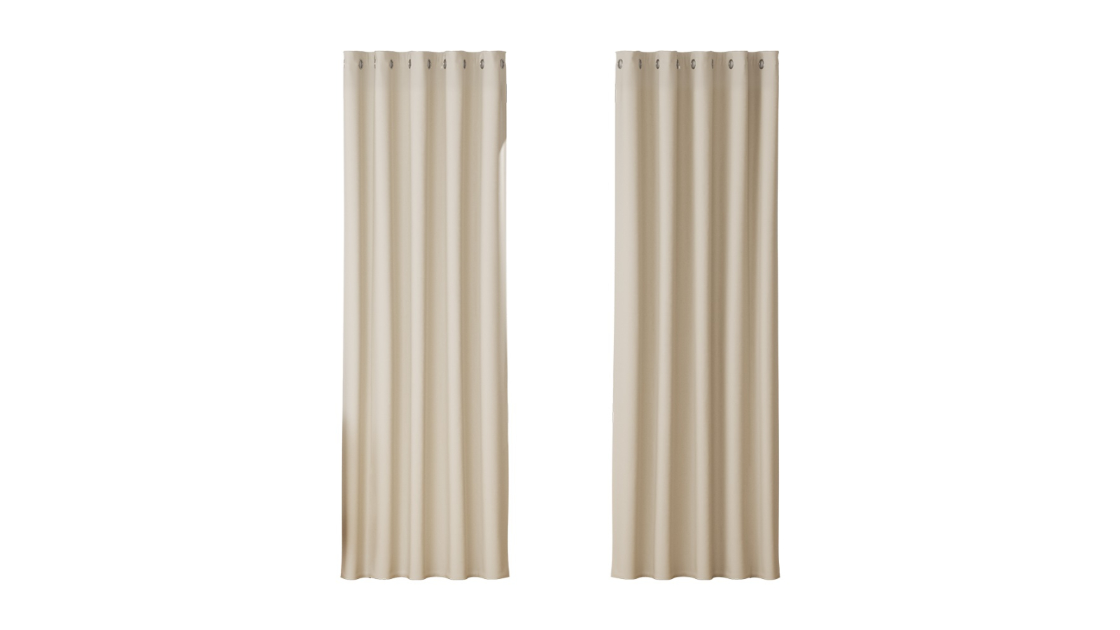 Artiss 2 Panel 180 x 213cm Eyelet Blockout Curtain - Beige