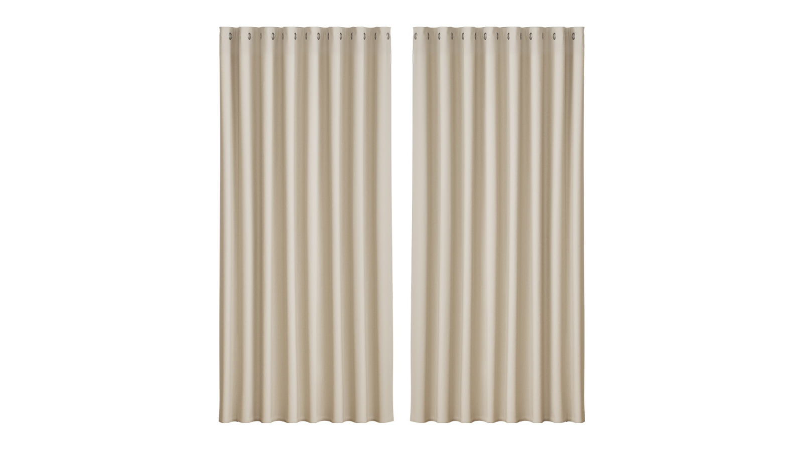 Artiss 2 Panel 240 x 230cm Eyelet Blockout Curtain - Beige