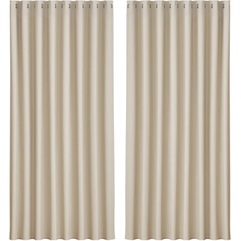 Artiss 2 Panel 240 x 230cm Eyelet Blockout Curtain - Beige