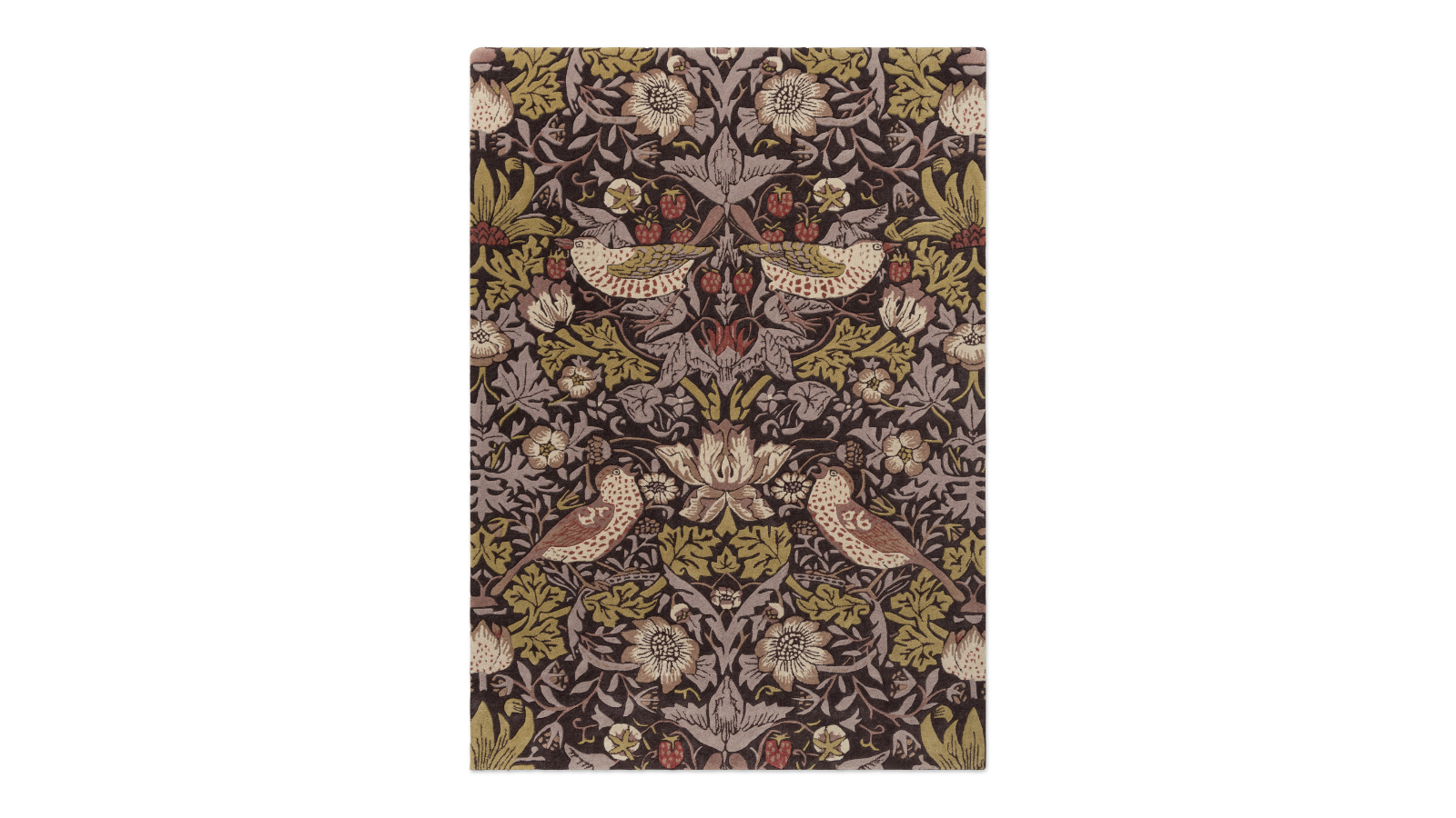 Morris & Co Strawberry Thief Grape 027705 Rug