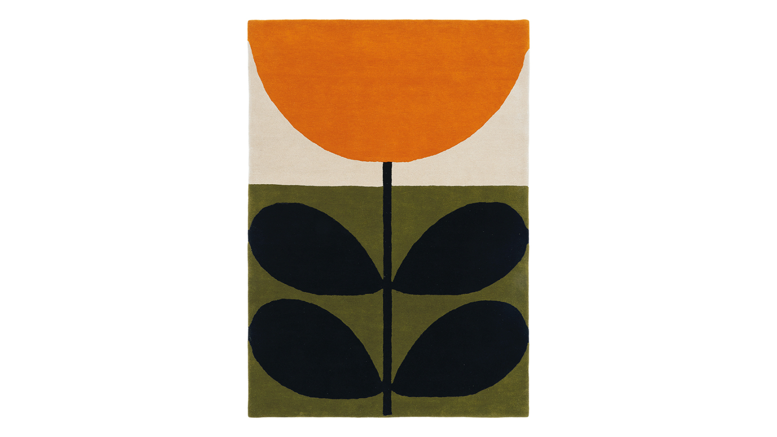 Orla Kiely Stem Black 059803 Rug - 180 x 120cm