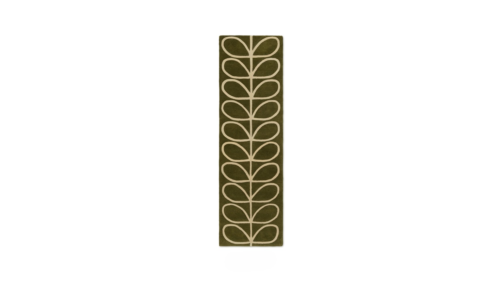Orla Kiely Linear Stem Olive 060501 Runner Rug - 230 x 67cm