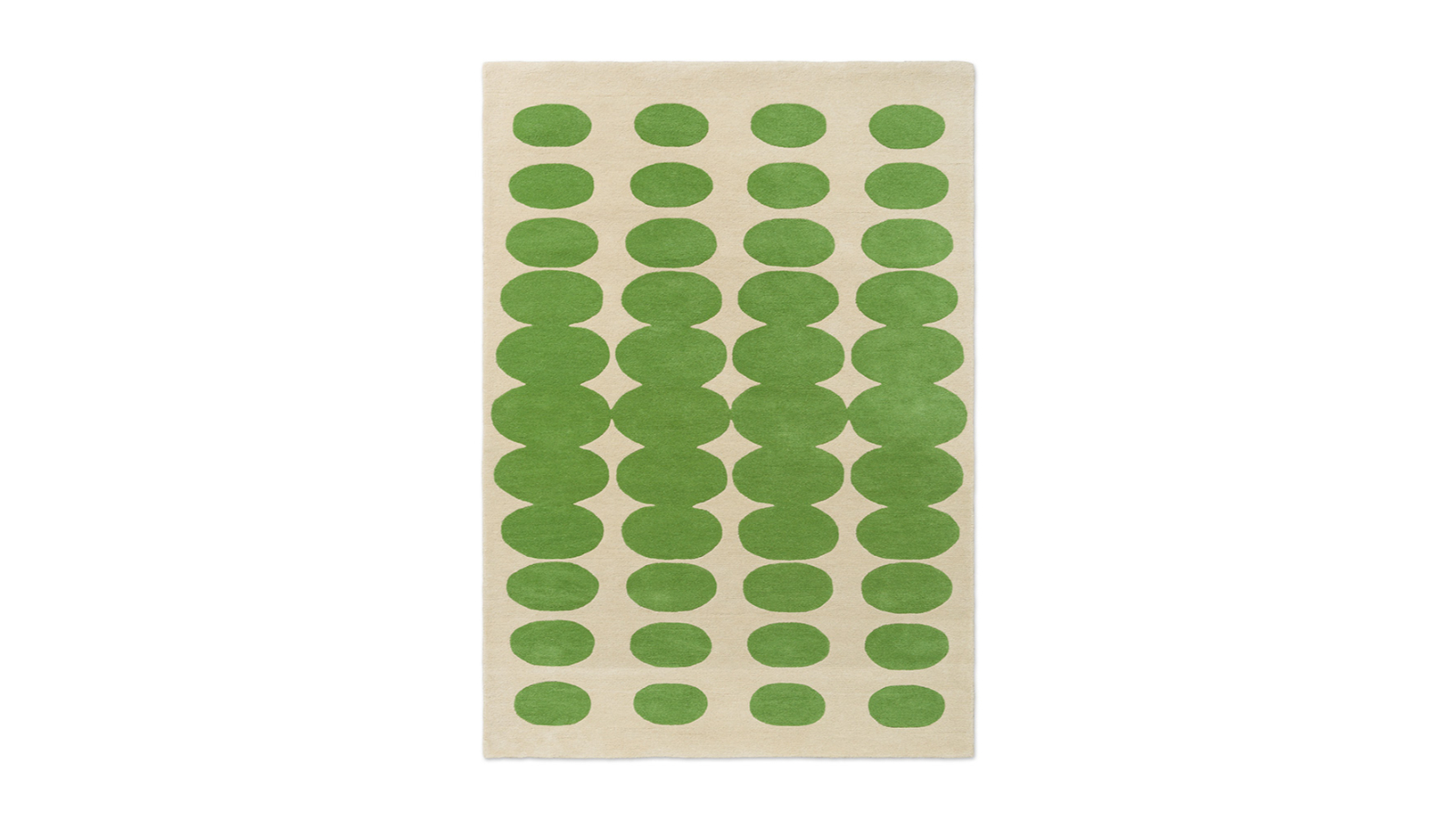 Orla Kiely Optical Oval Green/Cream 157707 Rug - 280 x 200cm