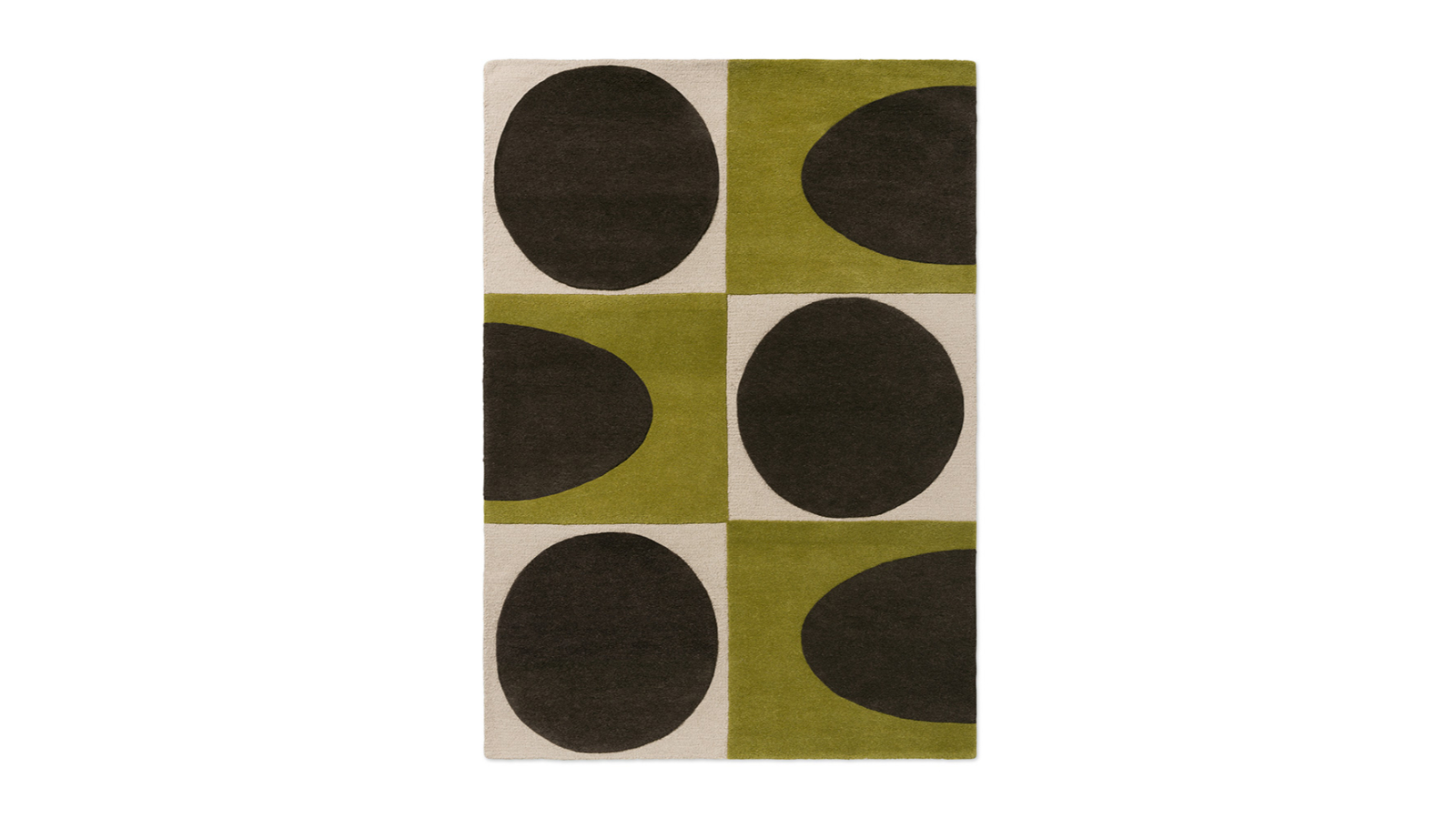 Orla Kiely Spot Square Walnut/Lichen 157907 Rug - 180 x 120cm