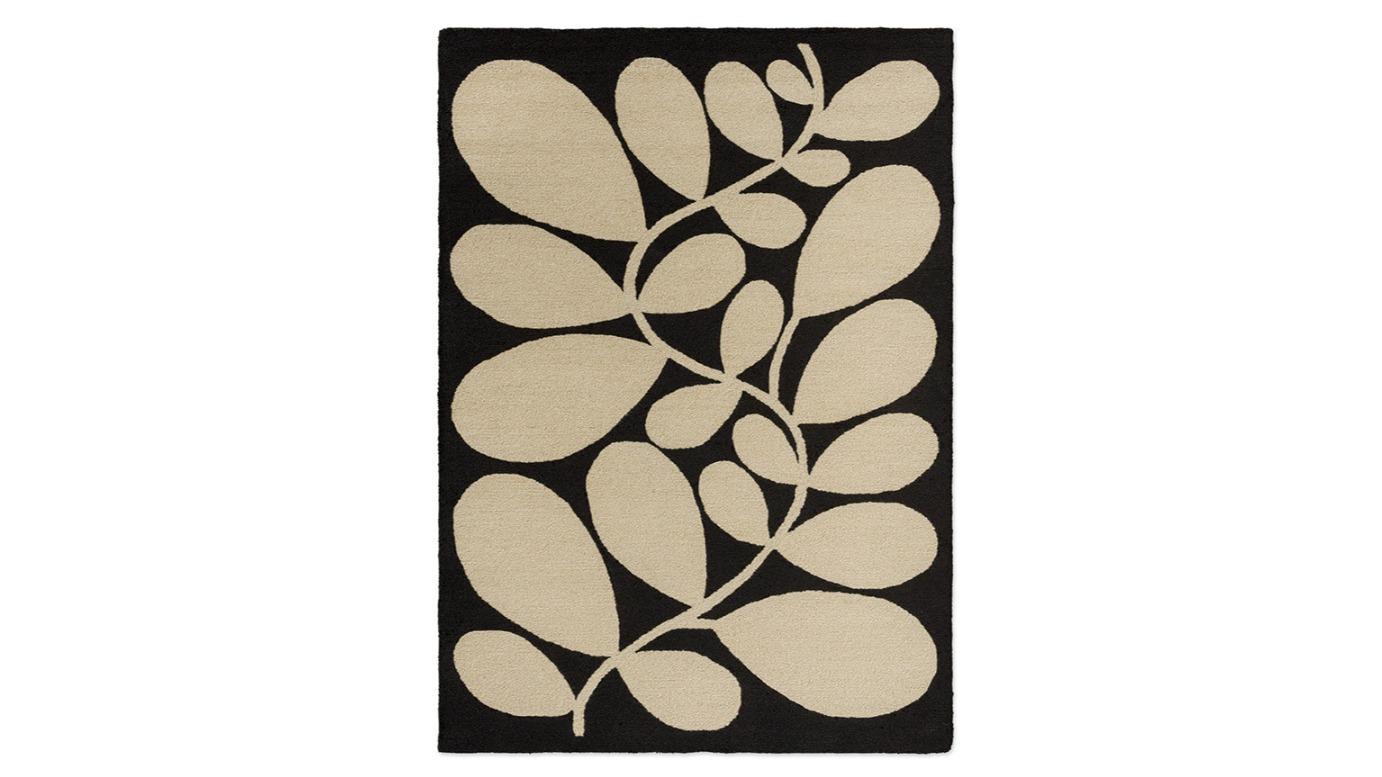 Orla Kiely 464205 Sycamore Black Outdoor Rug