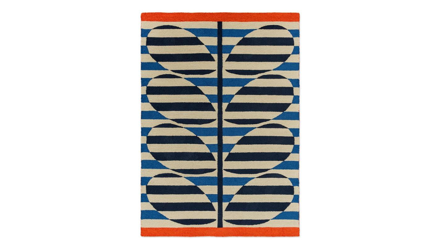 Orla Kiely 464308 Stripy Stem Azure Outdoor Rug