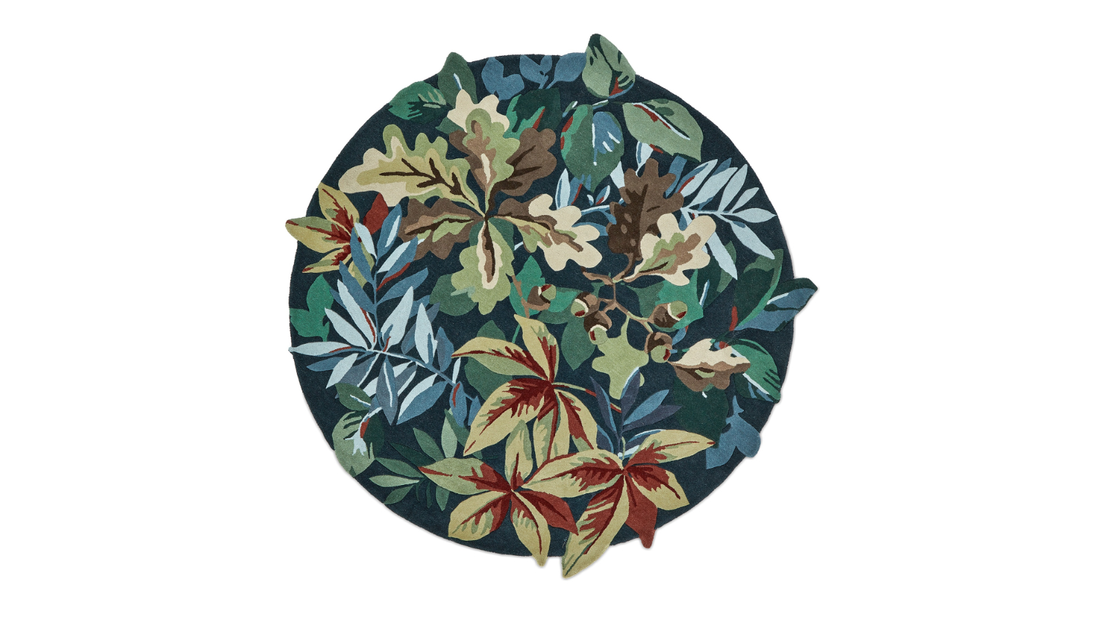 Sanderson Robin's Wood Forest Green Round 146508 Rug