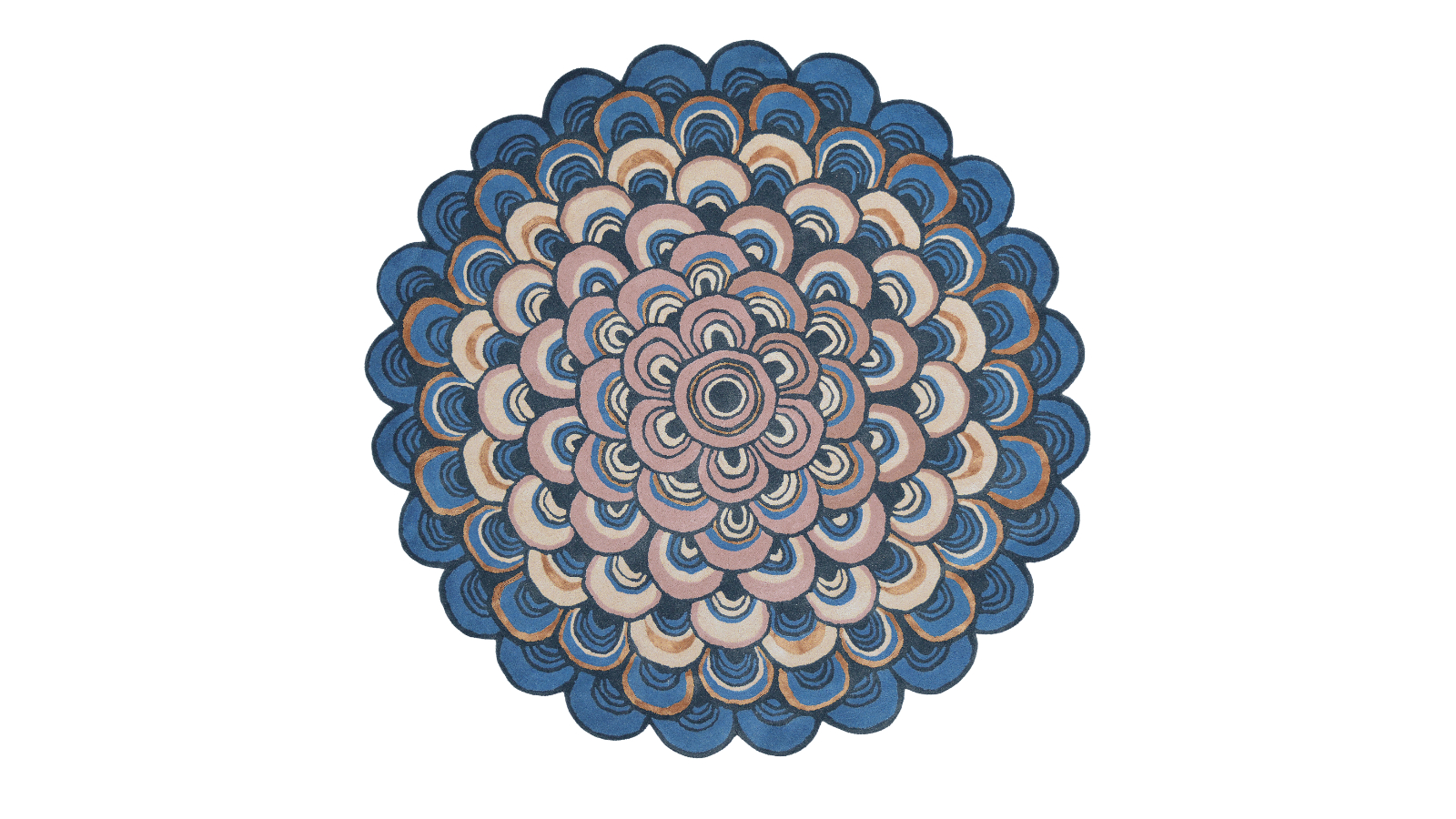 Ted Baker Masquerade Blue Round 160008 Rug