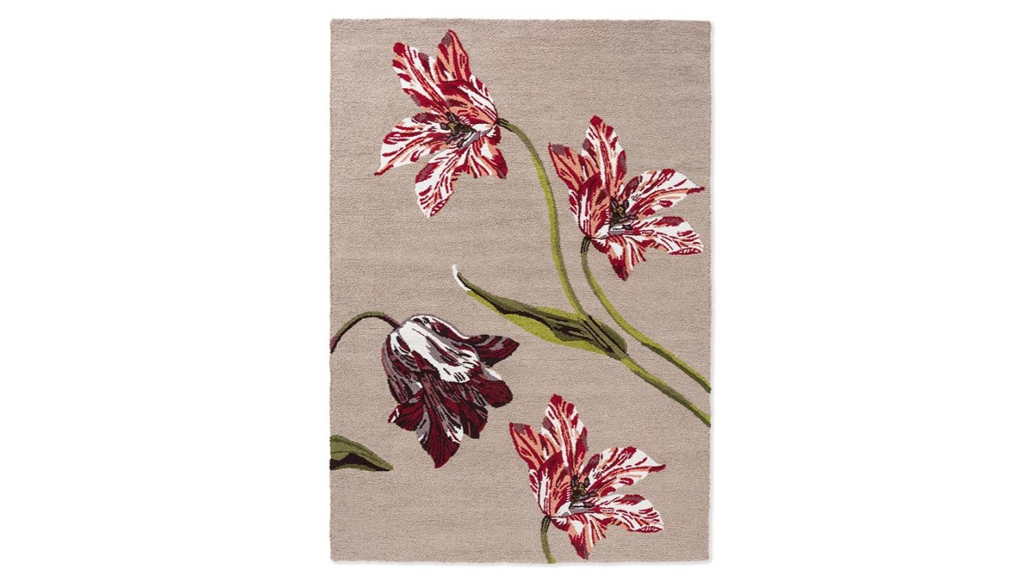 Ted Baker 455610 Botanical Tulip Burgundy Outdoor Rug