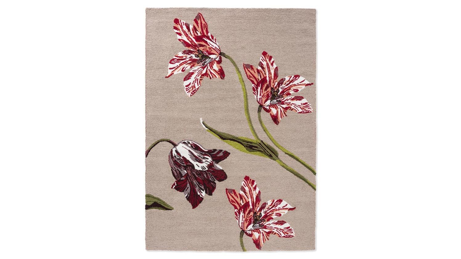 Ted Baker 455610 Botanical Tulip Burgundy Outdoor Rug - 230 x 160cm ...