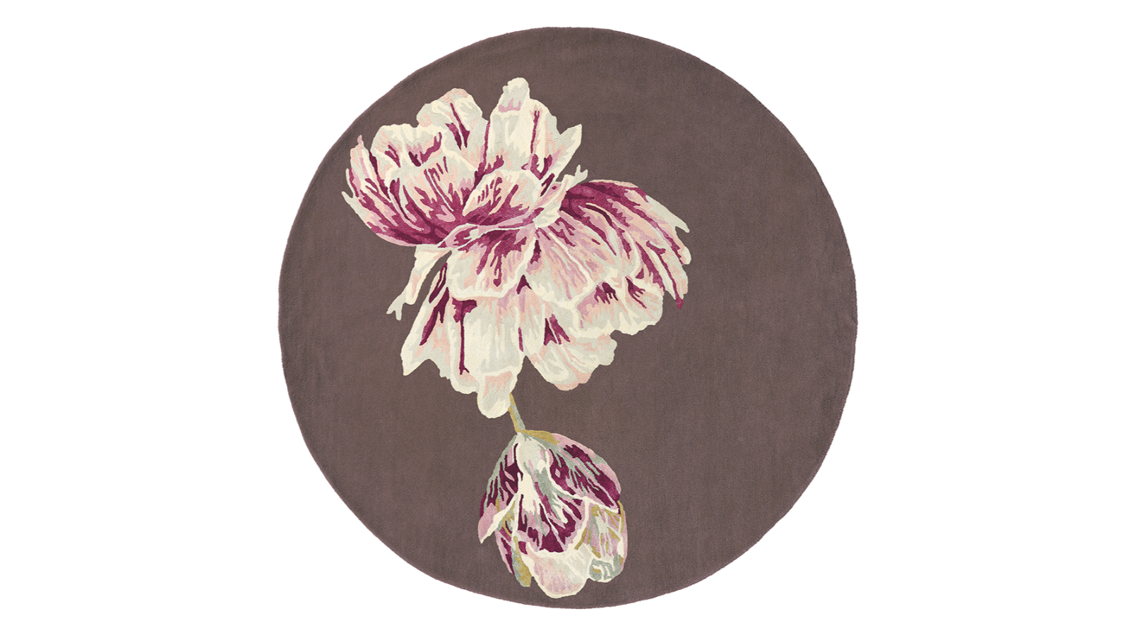 Ted Baker Tranquility Round Aubergine Rug - 150 x 150cm