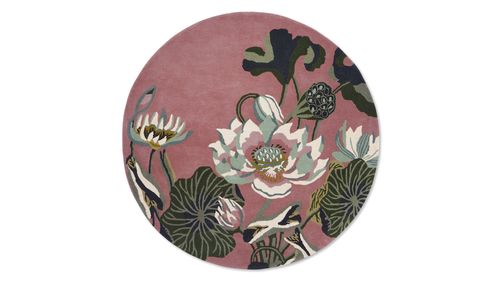 Wedgewood Waterlily Dusty Rose Round 038602 Rug