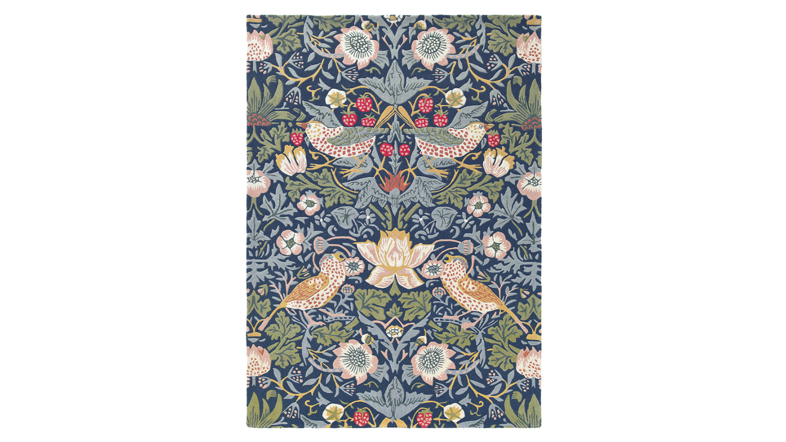 Morris & Co Strawberry Thief Indigo 027708 Rug