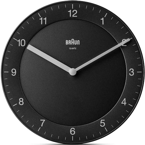 Braun Classic Analogue 20cm Wall Clock - Black