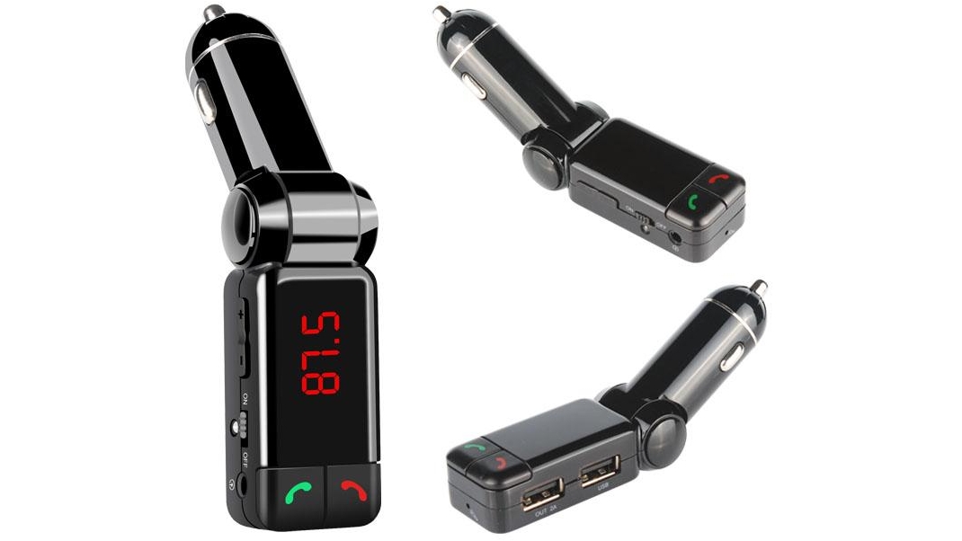 TODO Bluetooth V2.0 FM Transmitter Handsfree Dual USB Charger 5V/2A