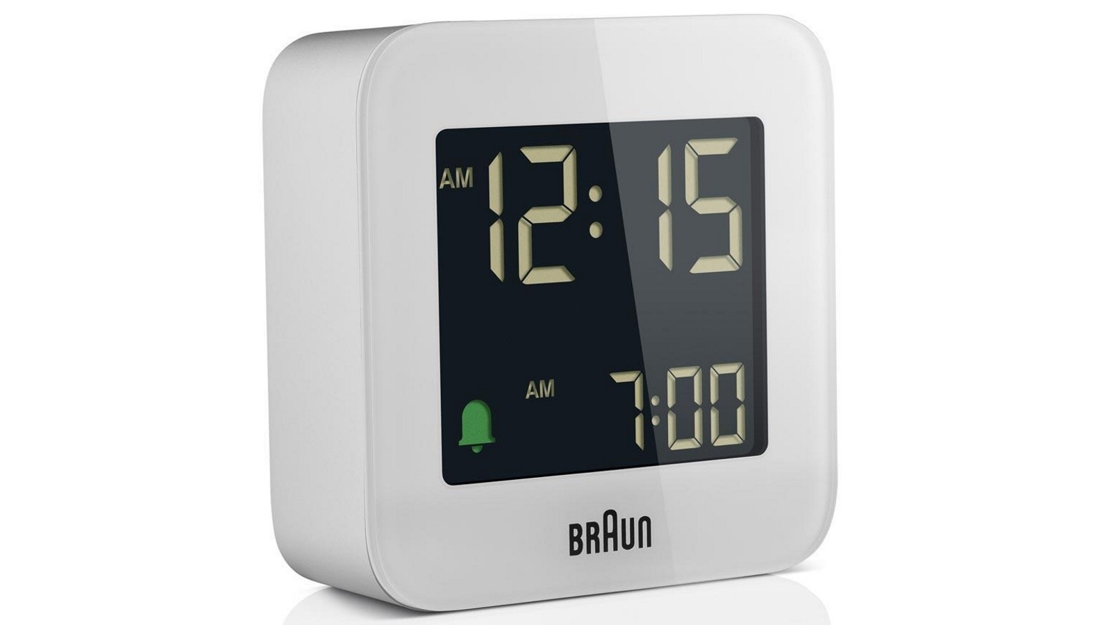 Braun Digital Travel Alarm Clock White Harvey Norman