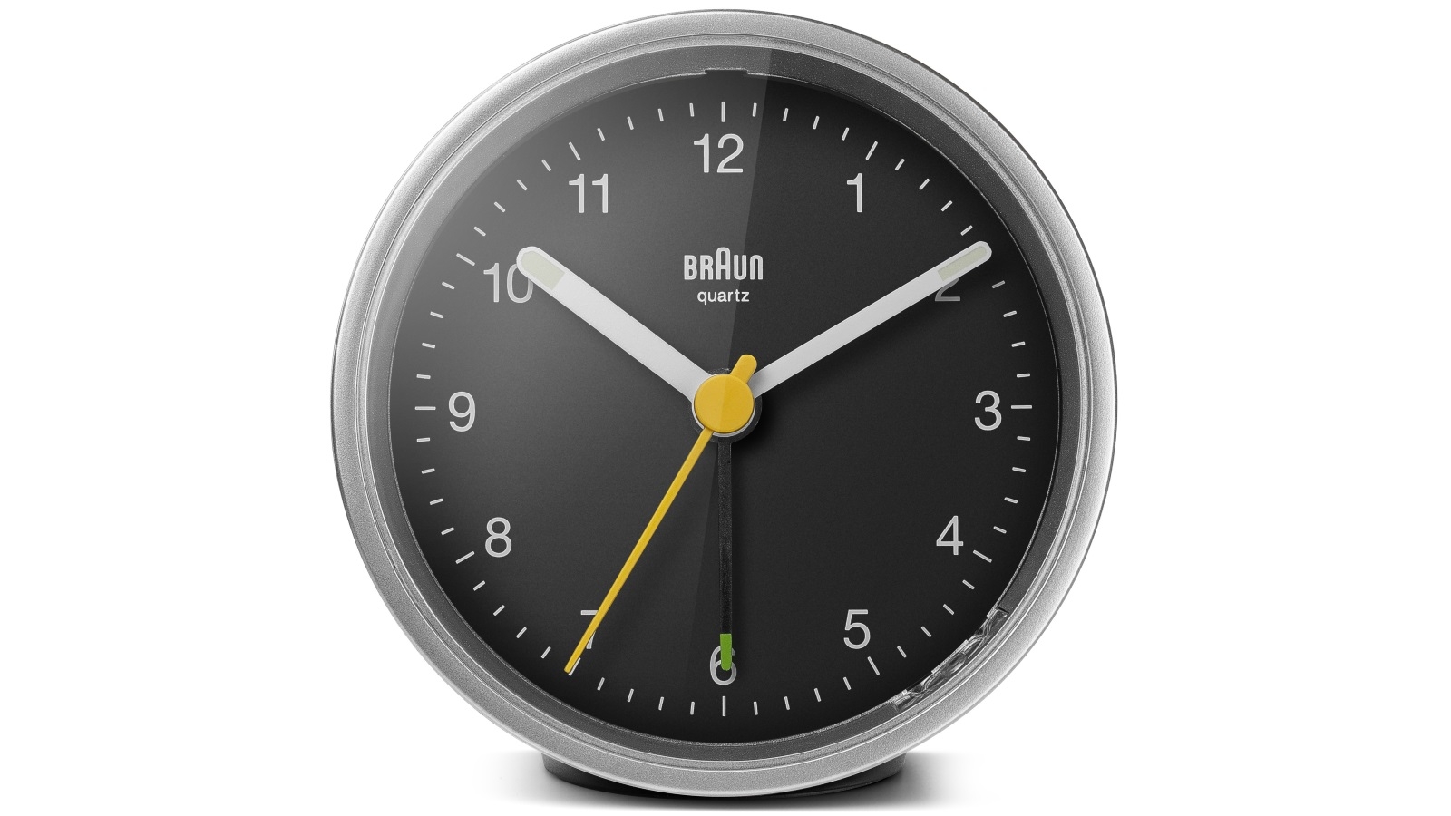 Braun Classic Analogue Alarm Clock - Silver/Black