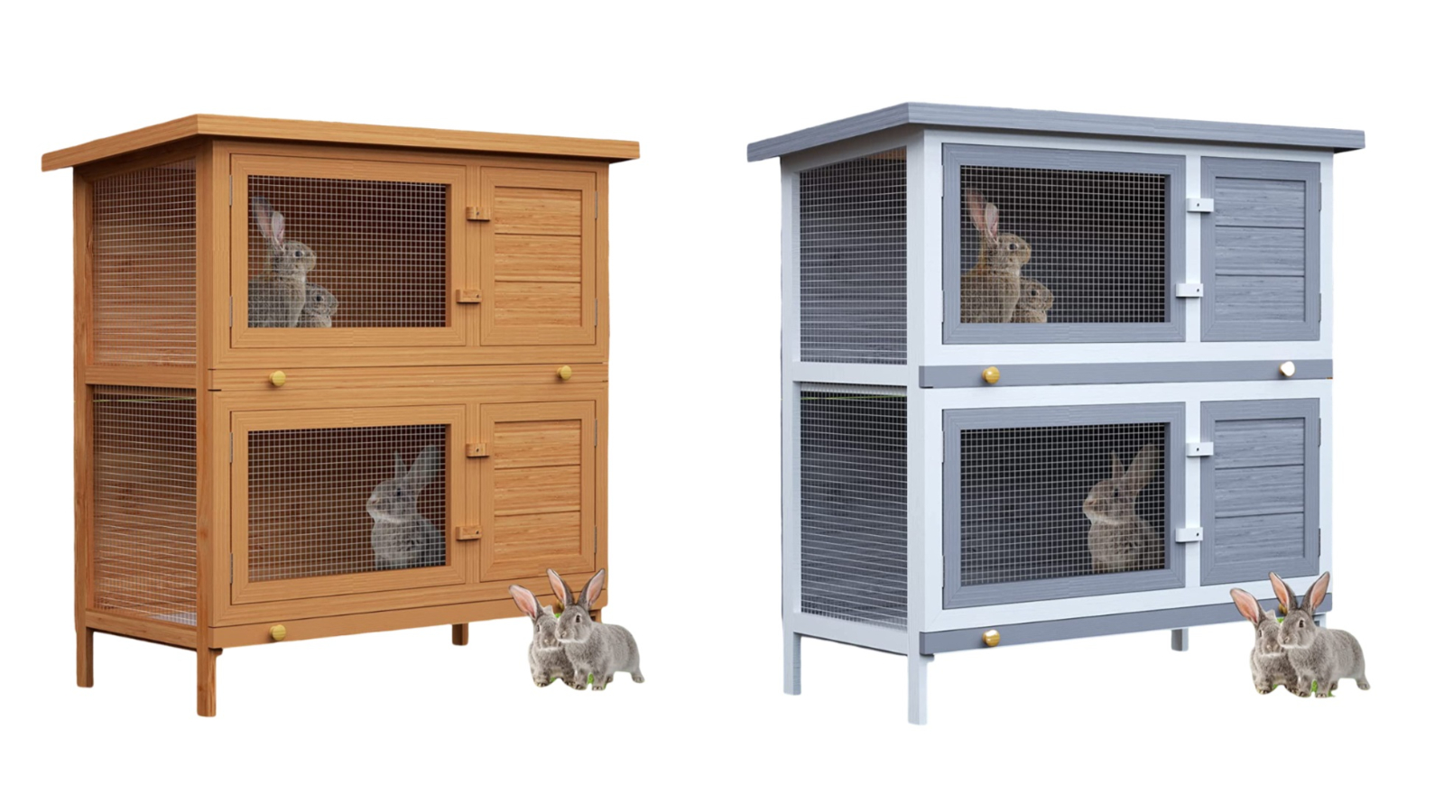 Advwin Wooden Rabbit Cage House