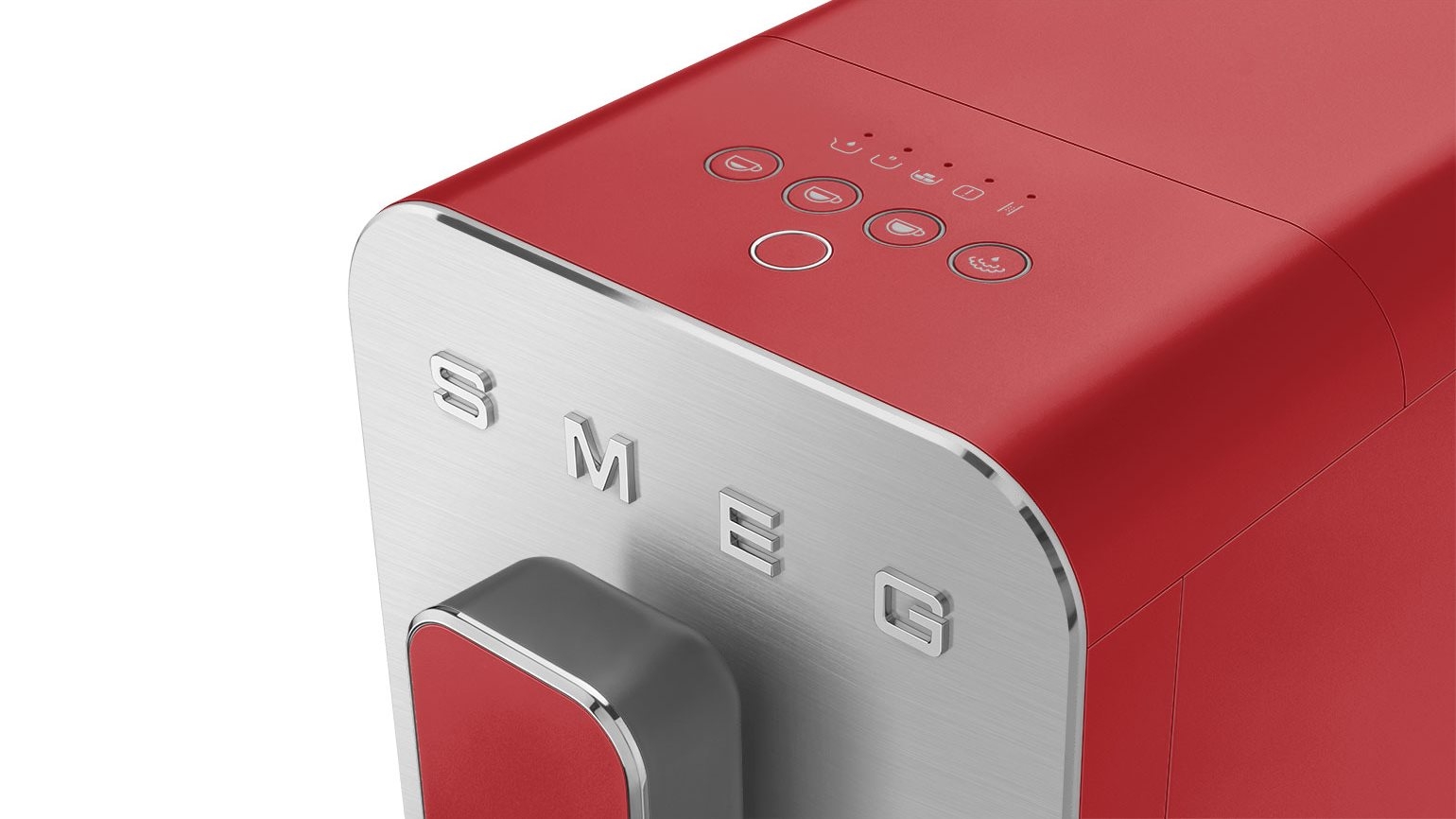 Smeg Bean To Cup Automatic Coffee Machine With Milk Frother - Red Matte ...