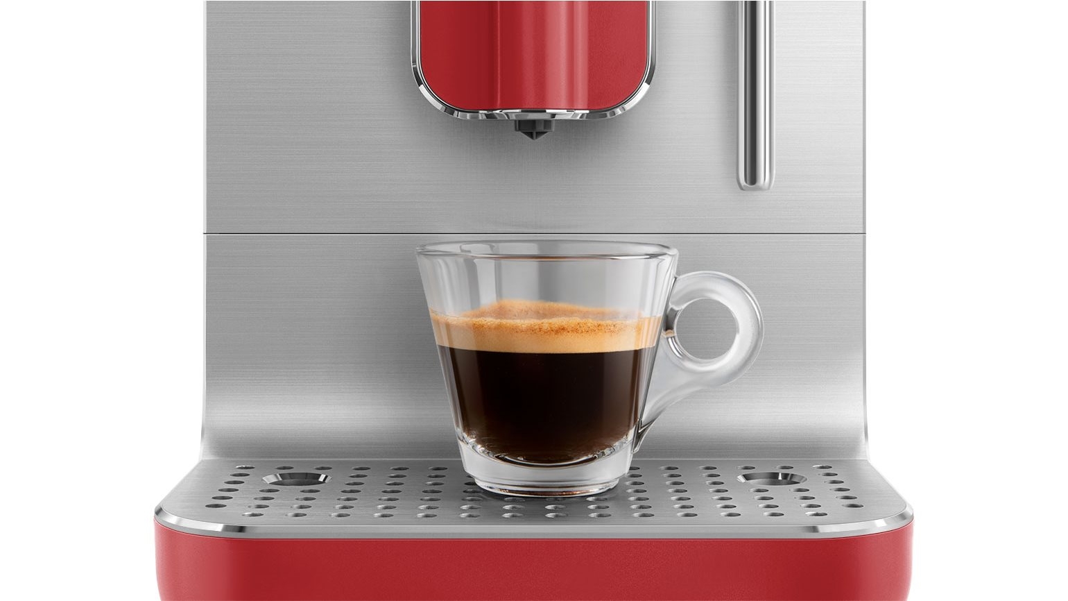 Smeg Bean to Cup Automatic Coffee Machine with Milk Frother Red Matte