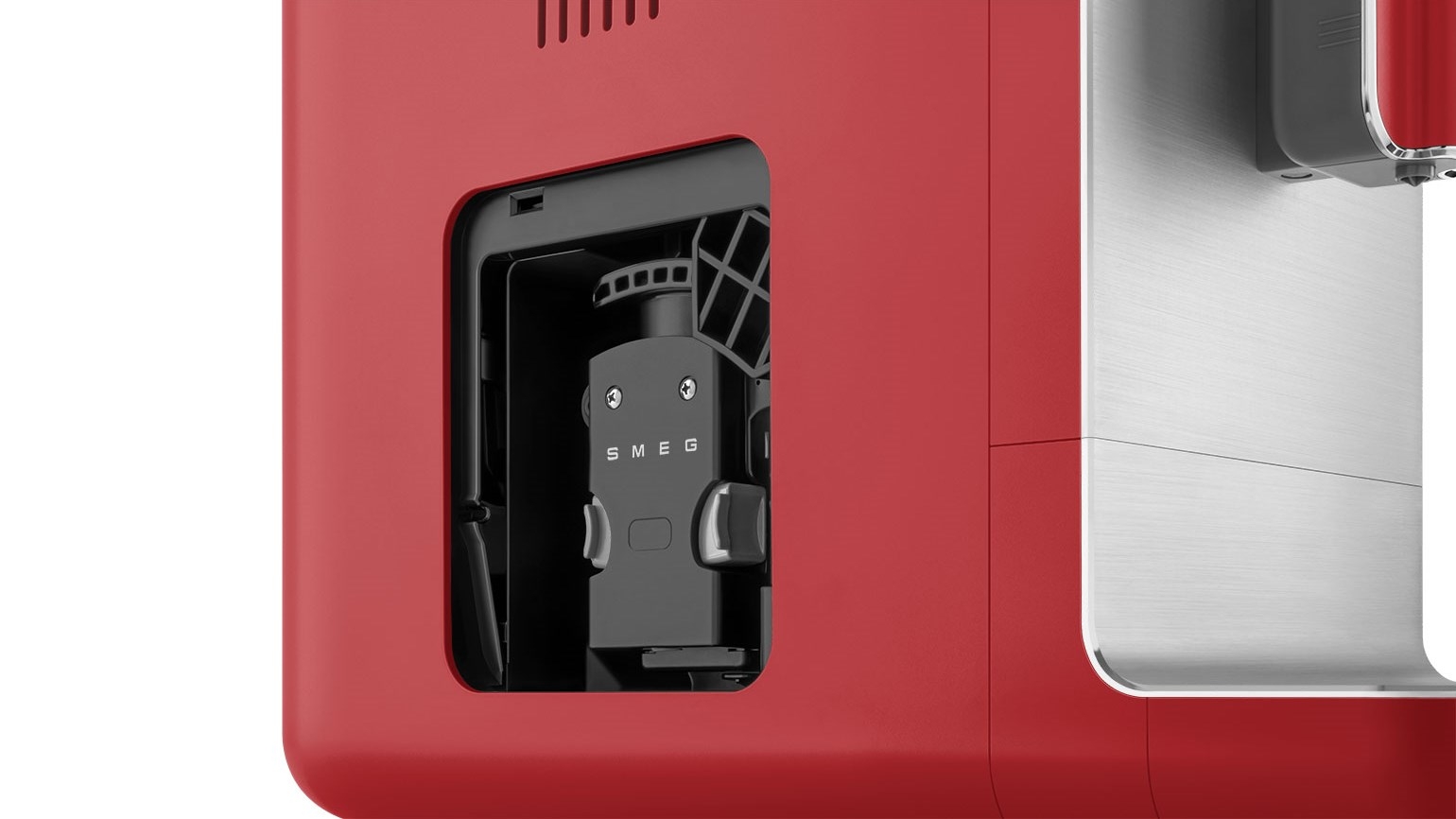 Smeg Bean to Cup Automatic Coffee Machine with Milk Frother Red Matte