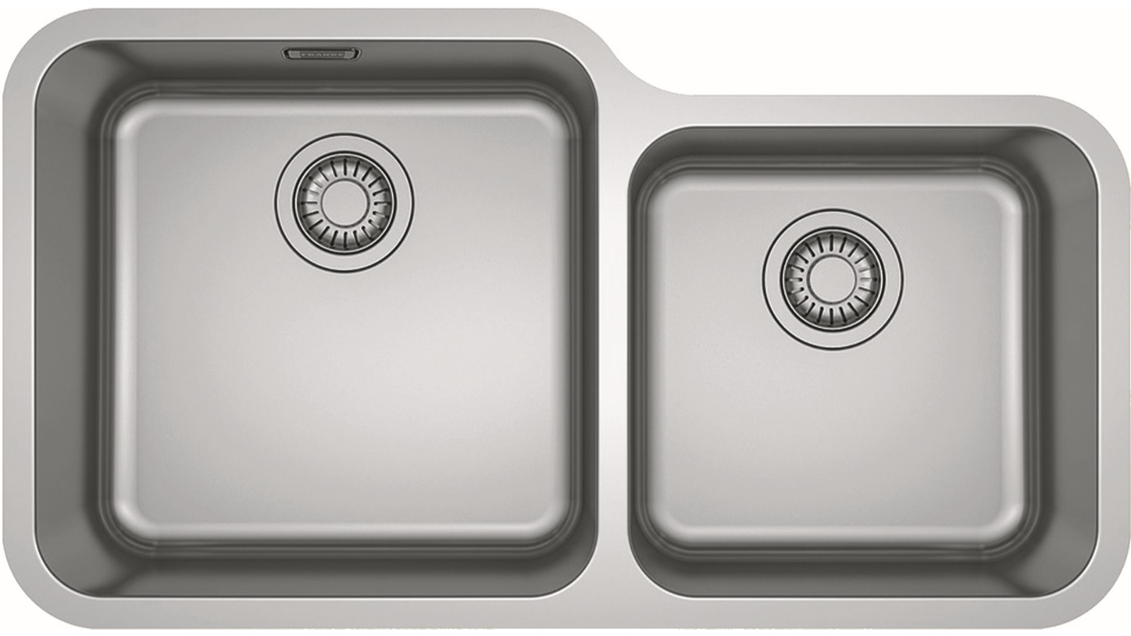 Franke AUS BCX120-42/35 FPC Bell 1 & 1/2 Bowl Sink and TA9200 Orbit Non Pull-Out Stainless Steel Tap
