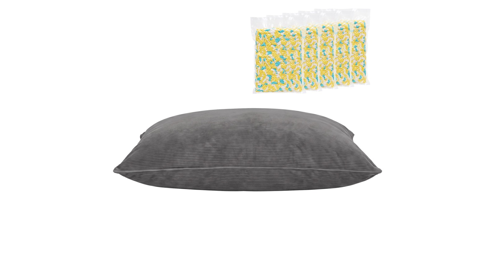 Artiss 3-in-1 Bean Bag Chair with Filler - Grey