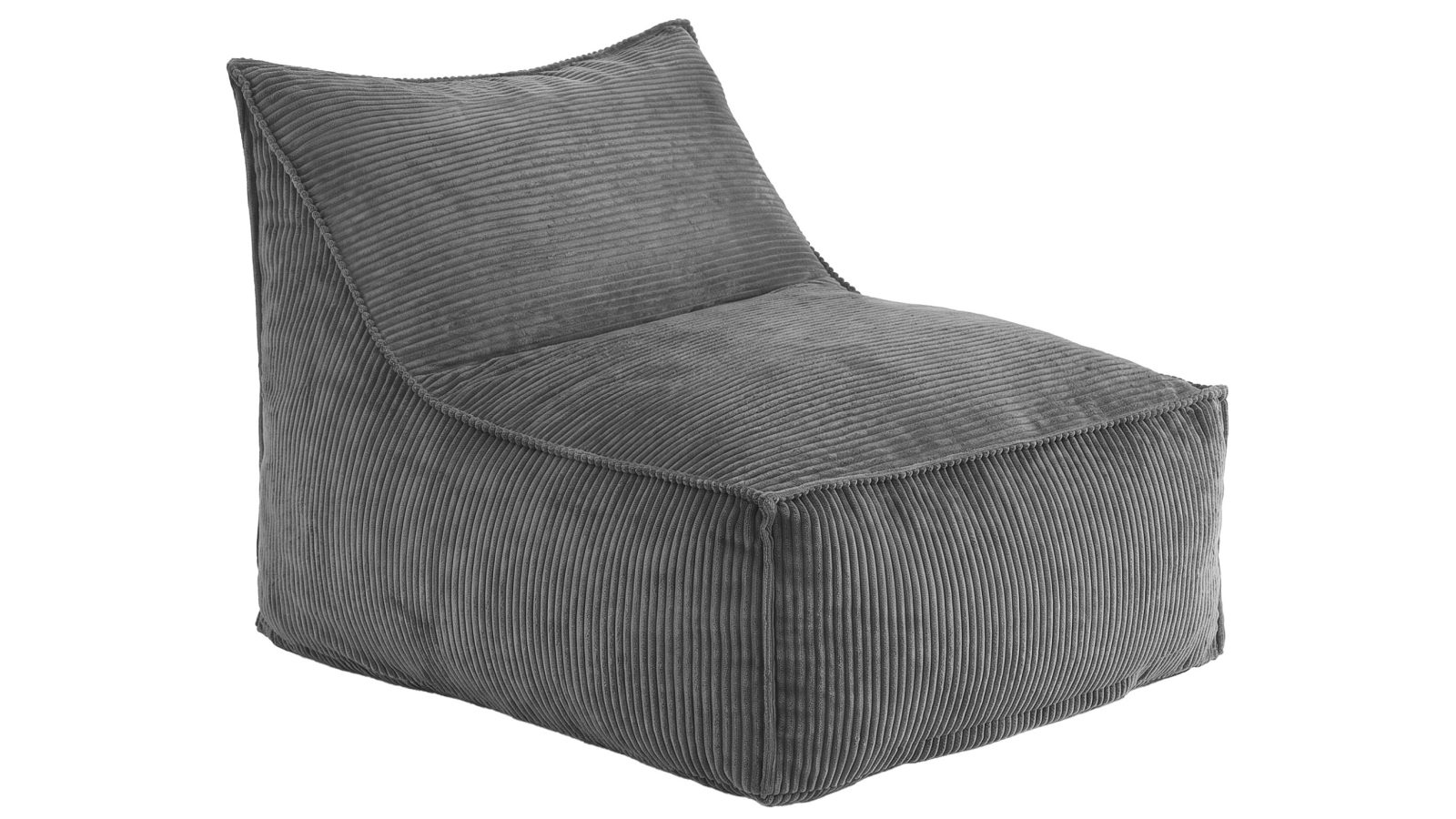 Artiss Bean Bag Chair Cover (No Filler) Soft Corduroy Stuffed Animal Storage Bean Bag Cover - Grey