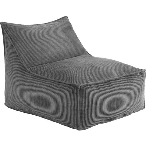 Artiss Bean Bag Chair Cover (No Filler) Soft Corduroy Stuffed Animal Storage Bean Bag Cover - Grey