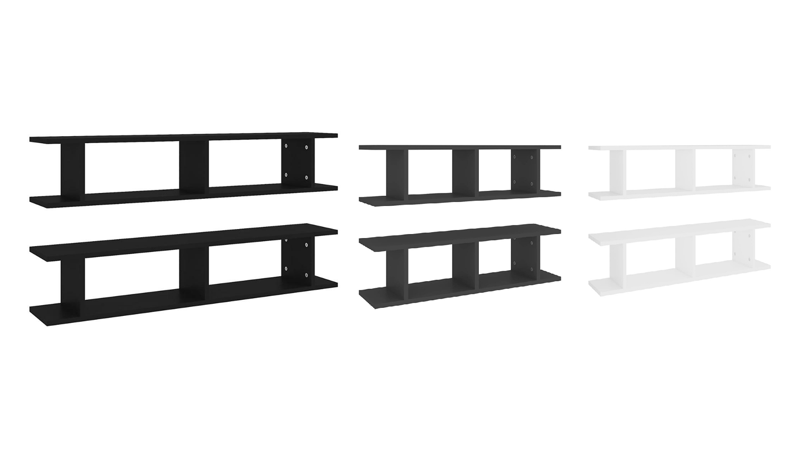 vidaXL 2 Piece Engineered Wood Wall Shelve