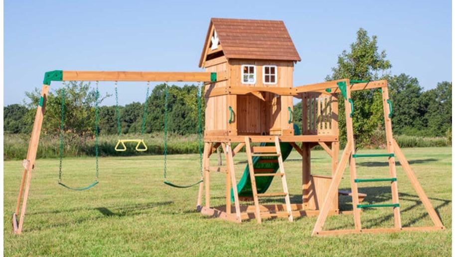 Montpelier wooden swing set deals
