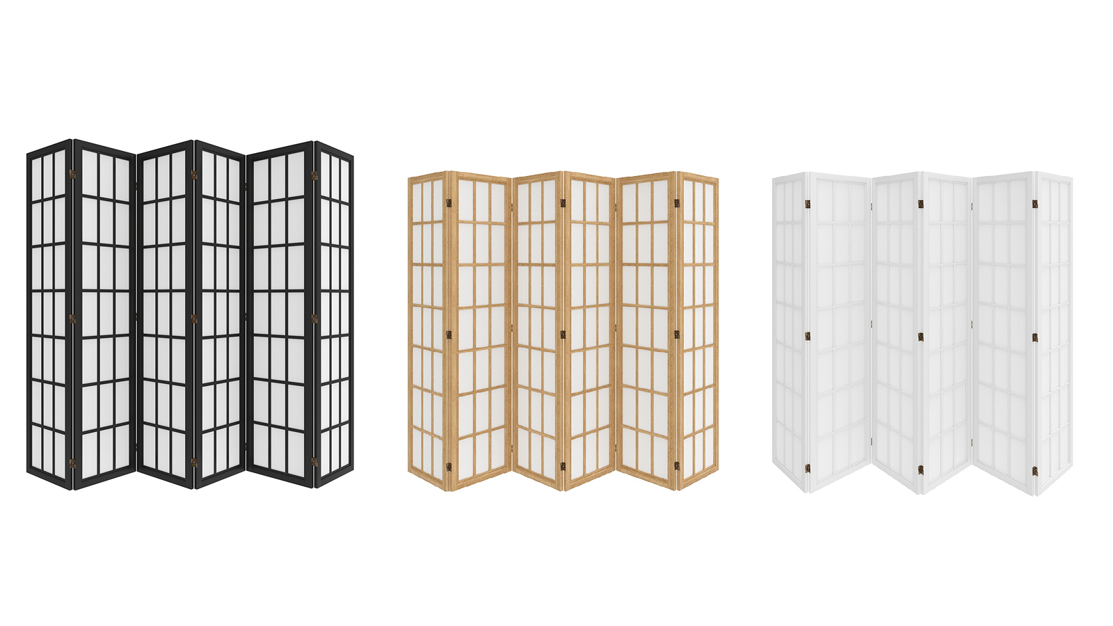 Levede 6 Panel Solid Wood Room Divider Screen
