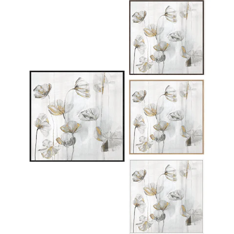 La Grolla Silver Poppies II Gallery Wall Art