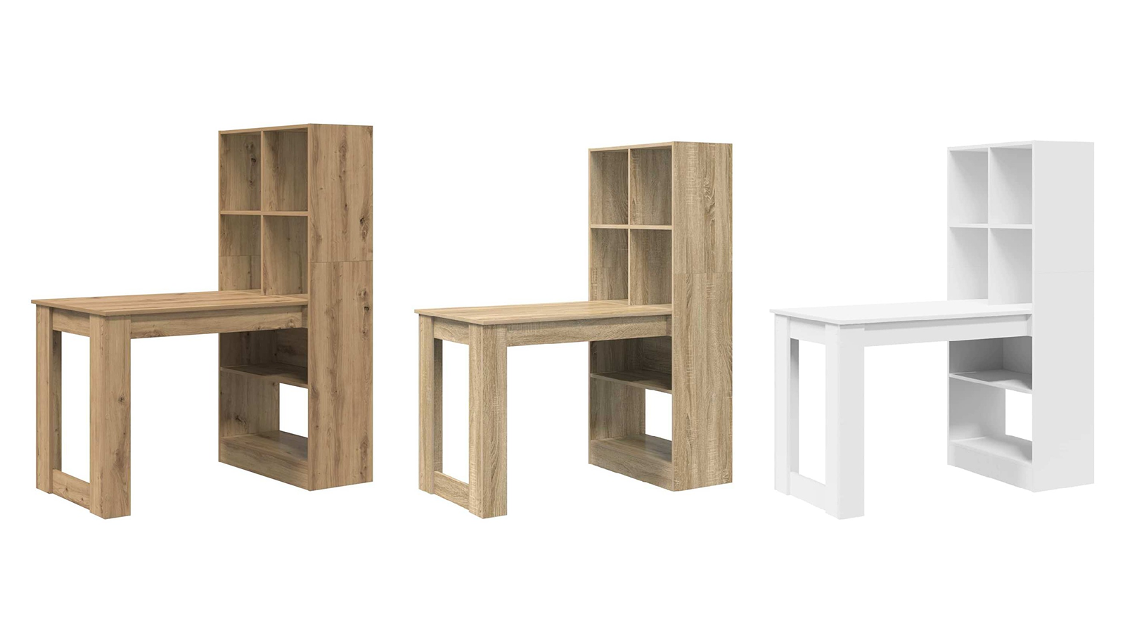 vidaXL Engineered Wood 122 x 67 x 145cm Desk with Shelf