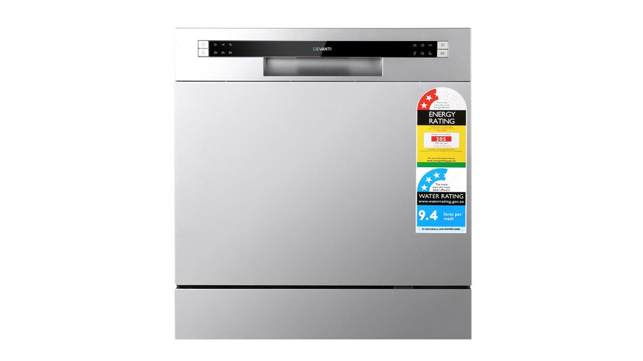 Devanti 8 Place Benchtop Settings Dishwasher - Silver