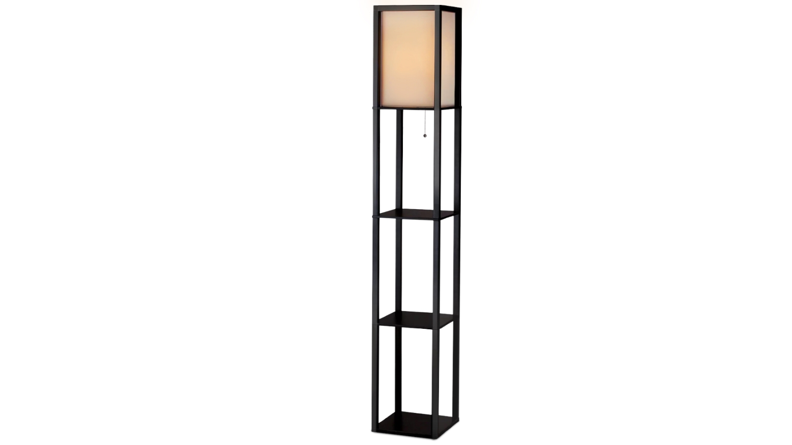 Artiss Shelf Floor Lamp with shelving - Black